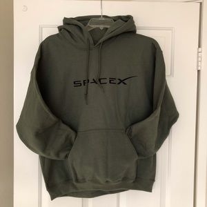SpaceX Men’s Hoodie (Green,Large)